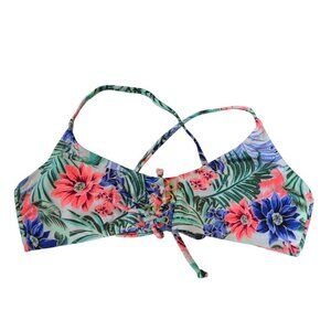 California Sunshine Womens Floral Bralette Bikini Top XL